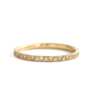 18k Geometric Diamond Eternity Band