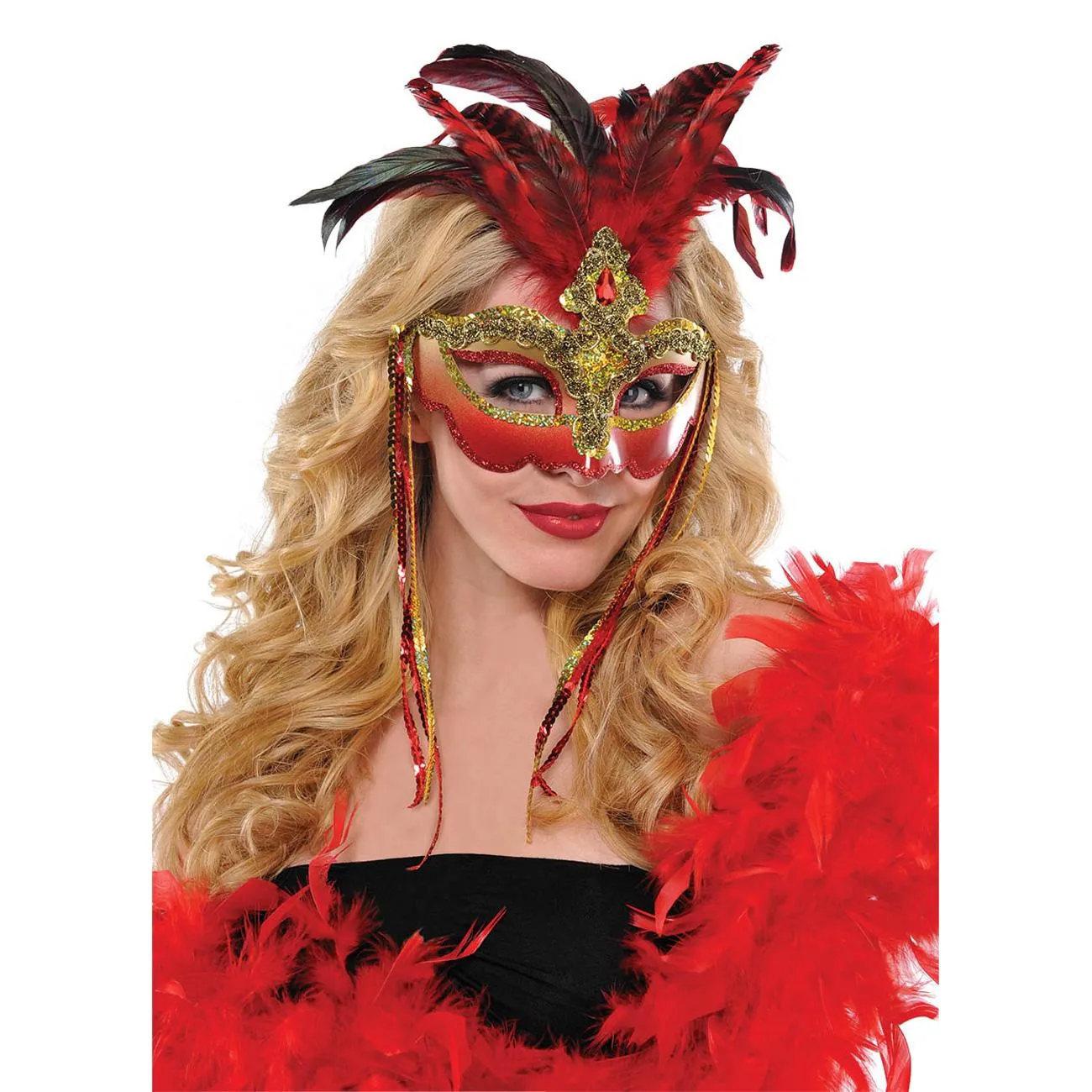 Adult Venetian Luxe Feather Mask