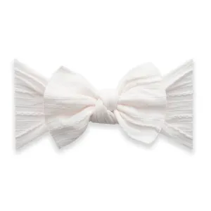 Baby Bling Bows CABLE KNIT KNOT--BALLET PINK