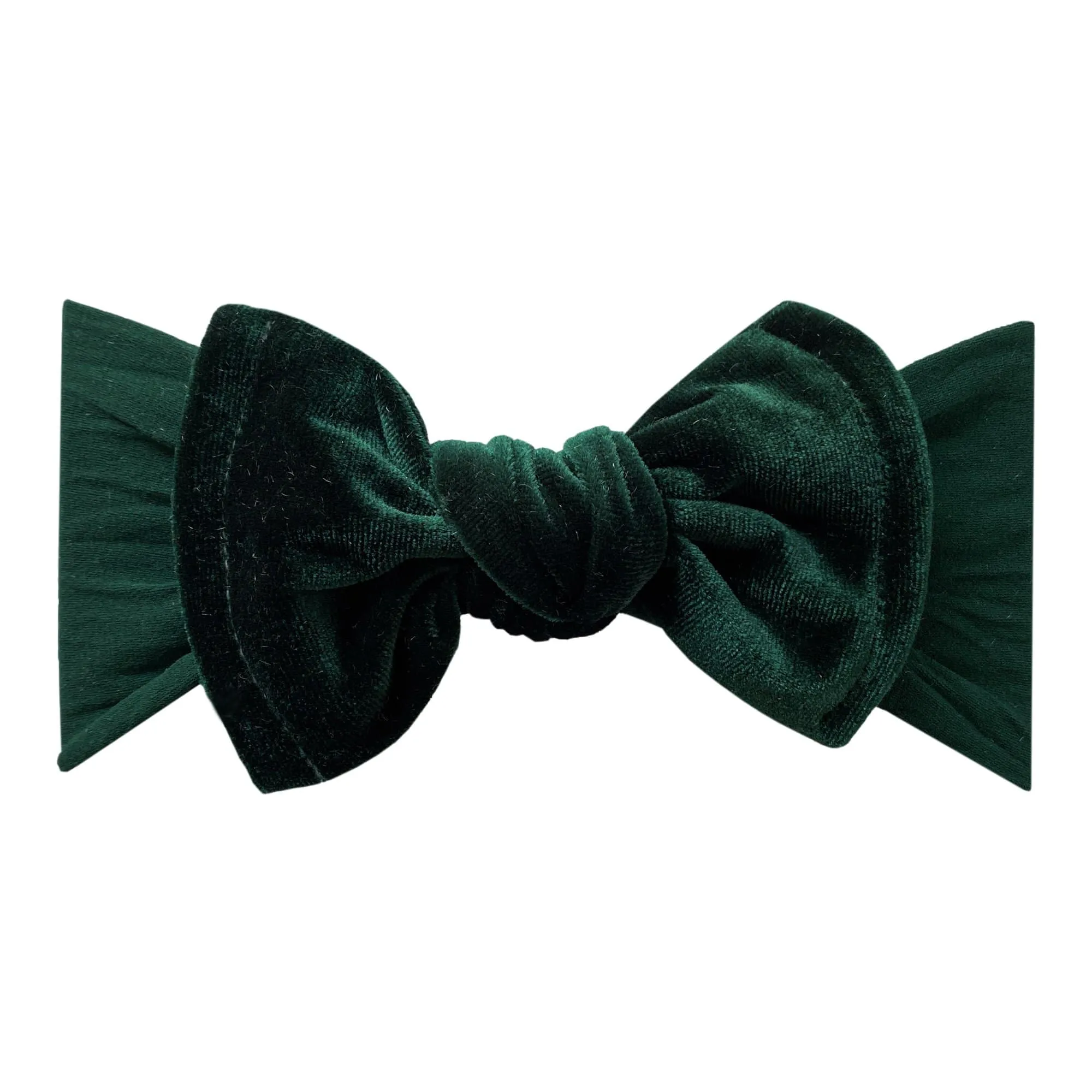 Baby Bling VELVET KNOT--Forest Green