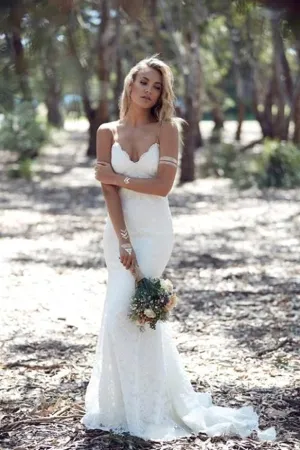 Backless Lace Mermaid Wedding Dress