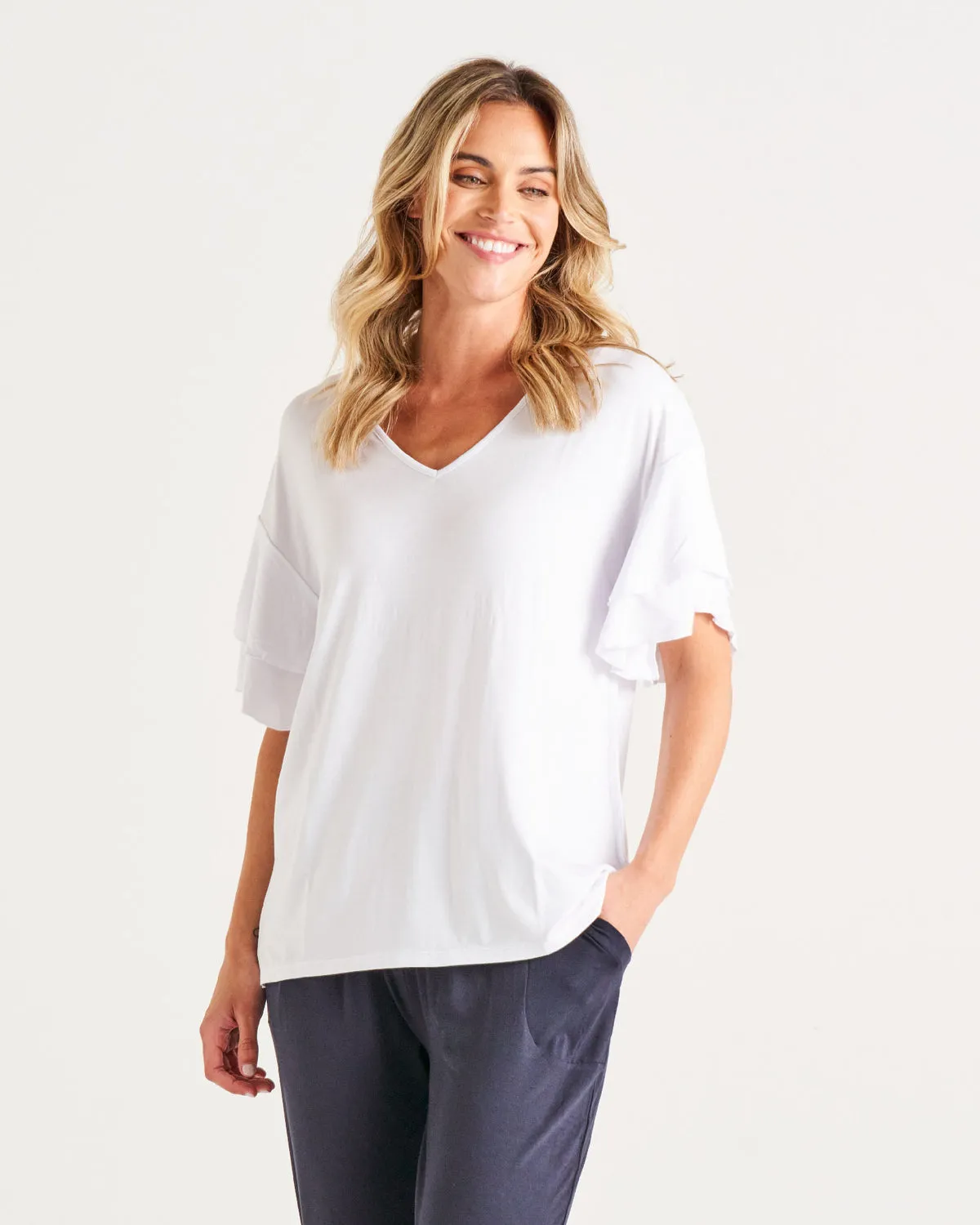 Betty Basics Ripon Top White