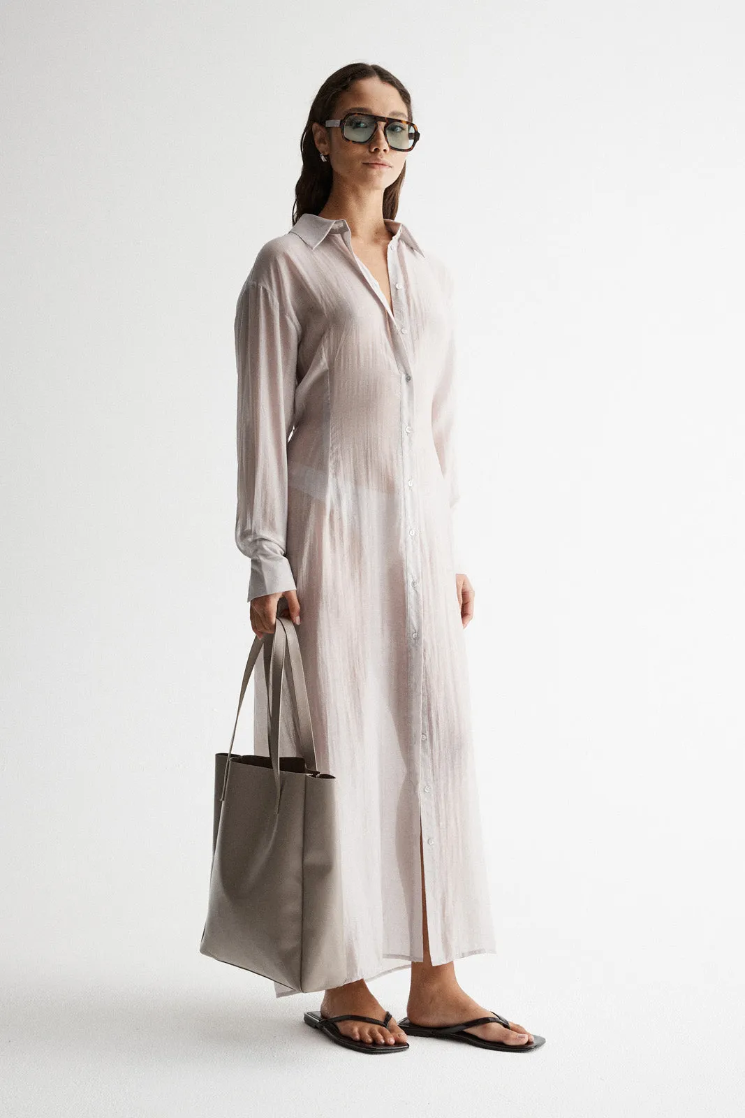 Bodhi Shirt Dress Silver