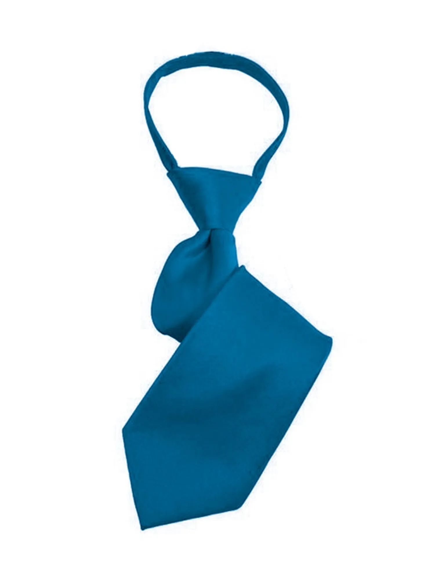 Boy's Solid Color Pre-tied Zipper Neck Tie