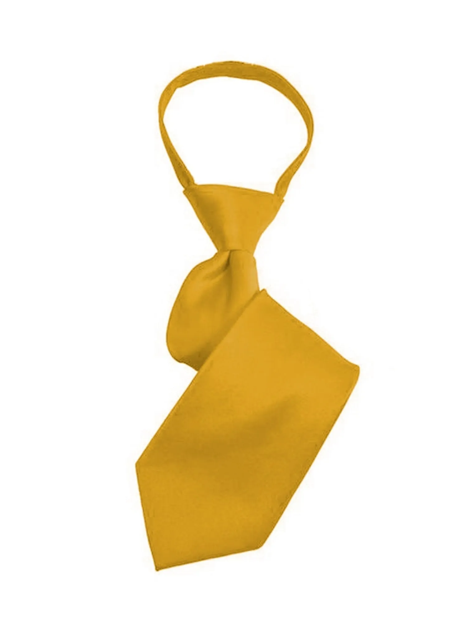 Boy's Solid Color Pre-tied Zipper Neck Tie