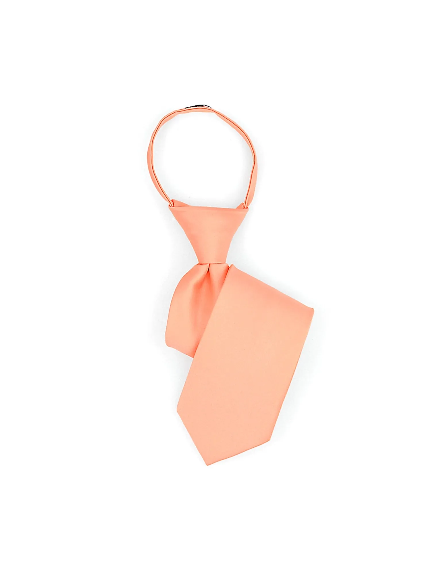 Boy's Solid Color Pre-tied Zipper Neck Tie