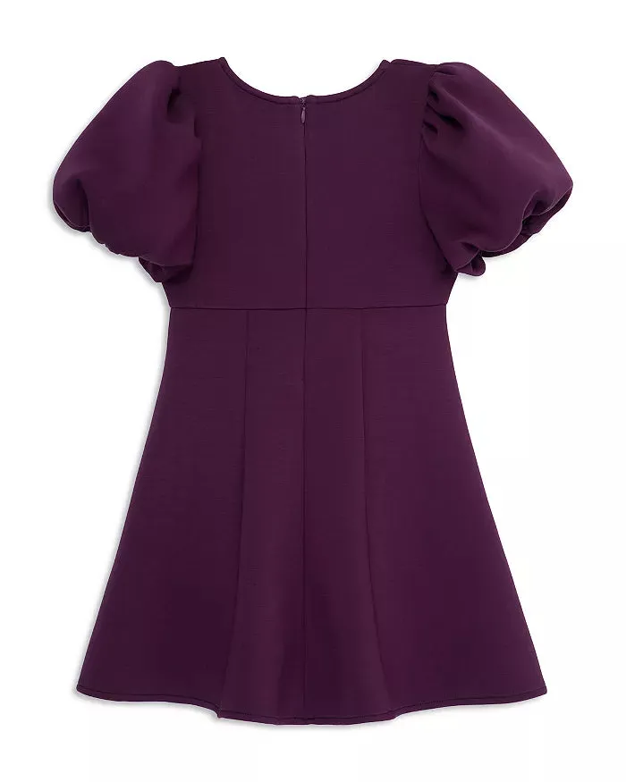 Bubble Sleeve Flounce Dress