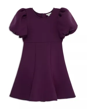 Bubble Sleeve Flounce Dress