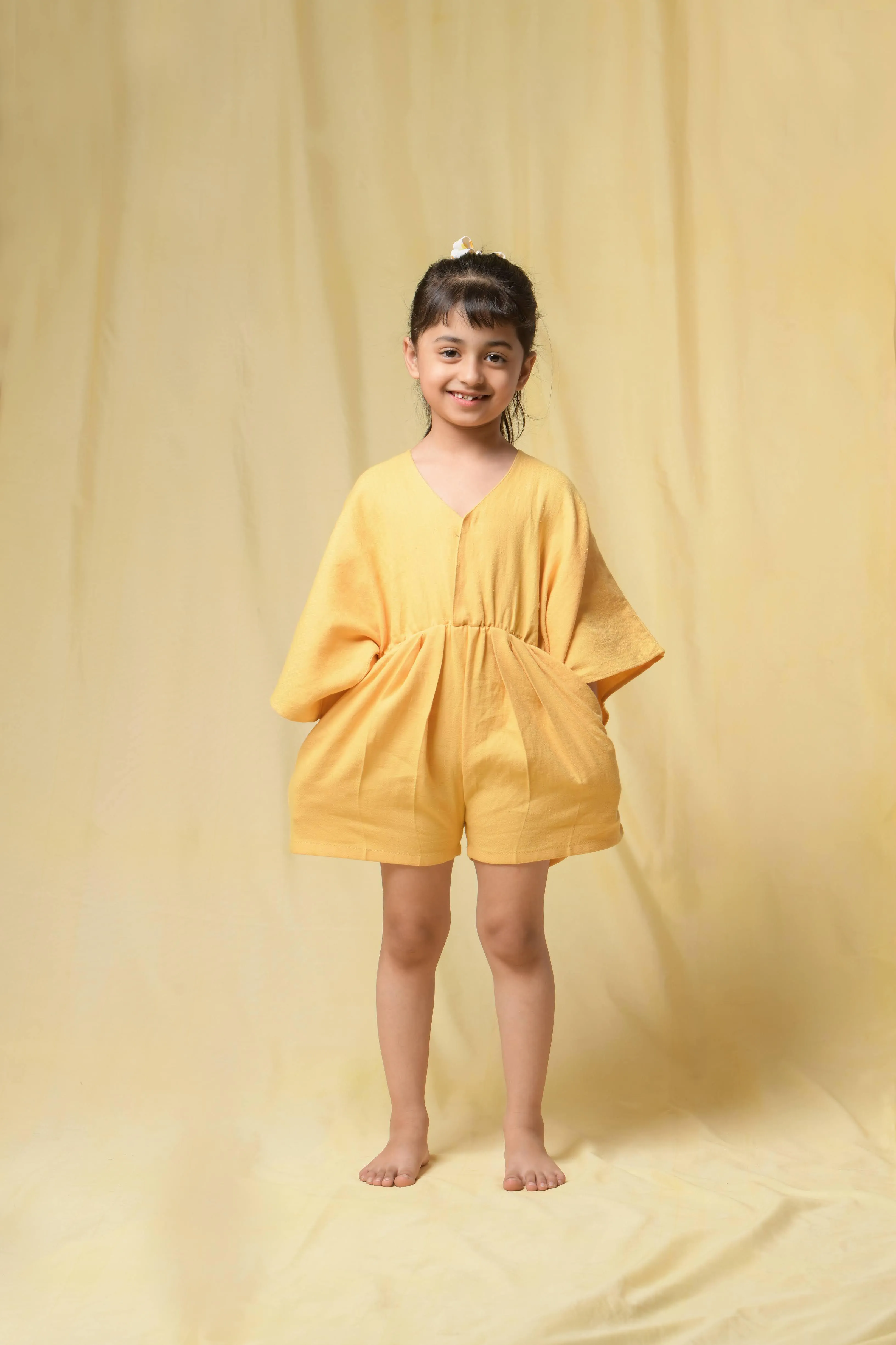 Butter Corn Kernel Jumpsuit Dress