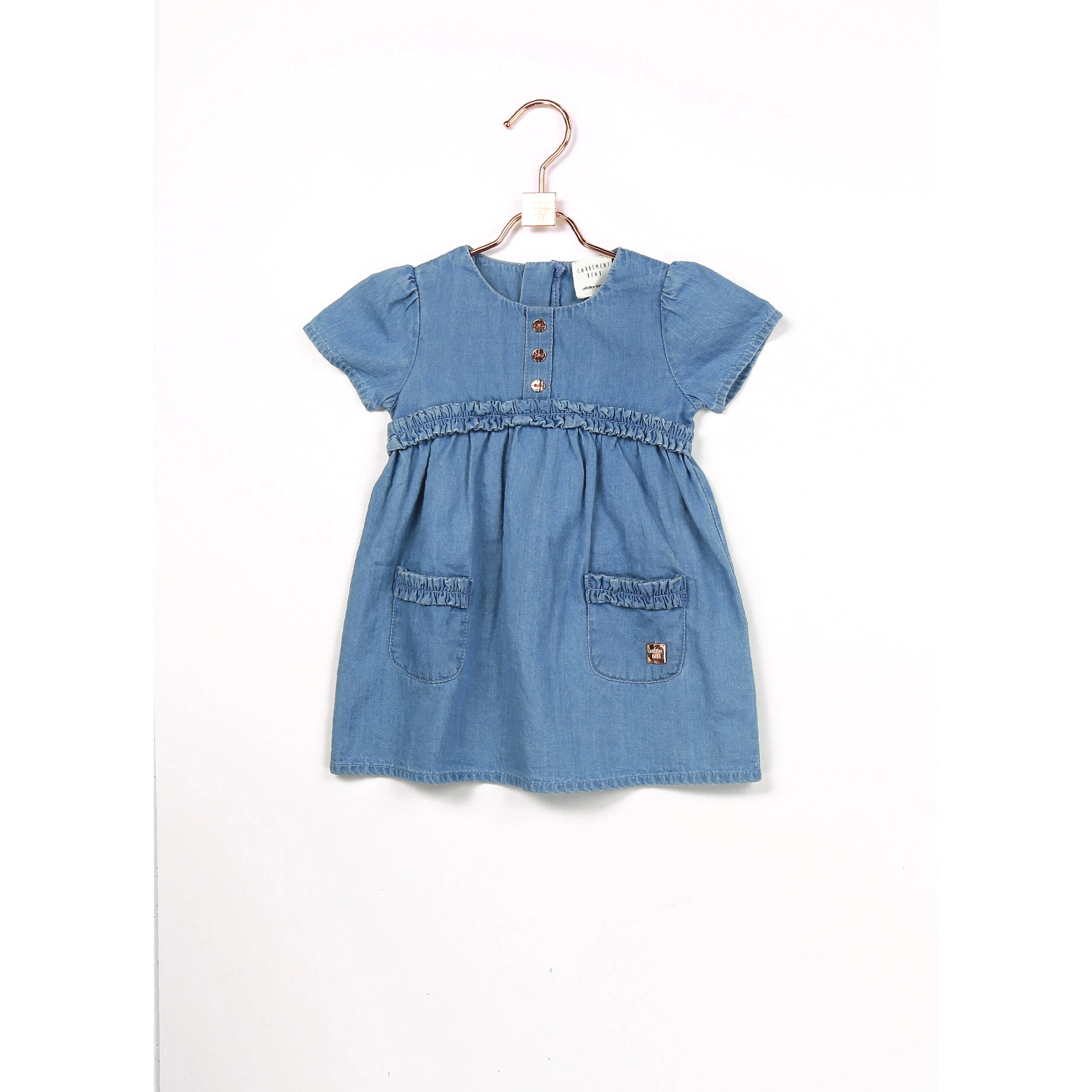 Carrément Beau Dress Spring 1 Infant Denim Blue