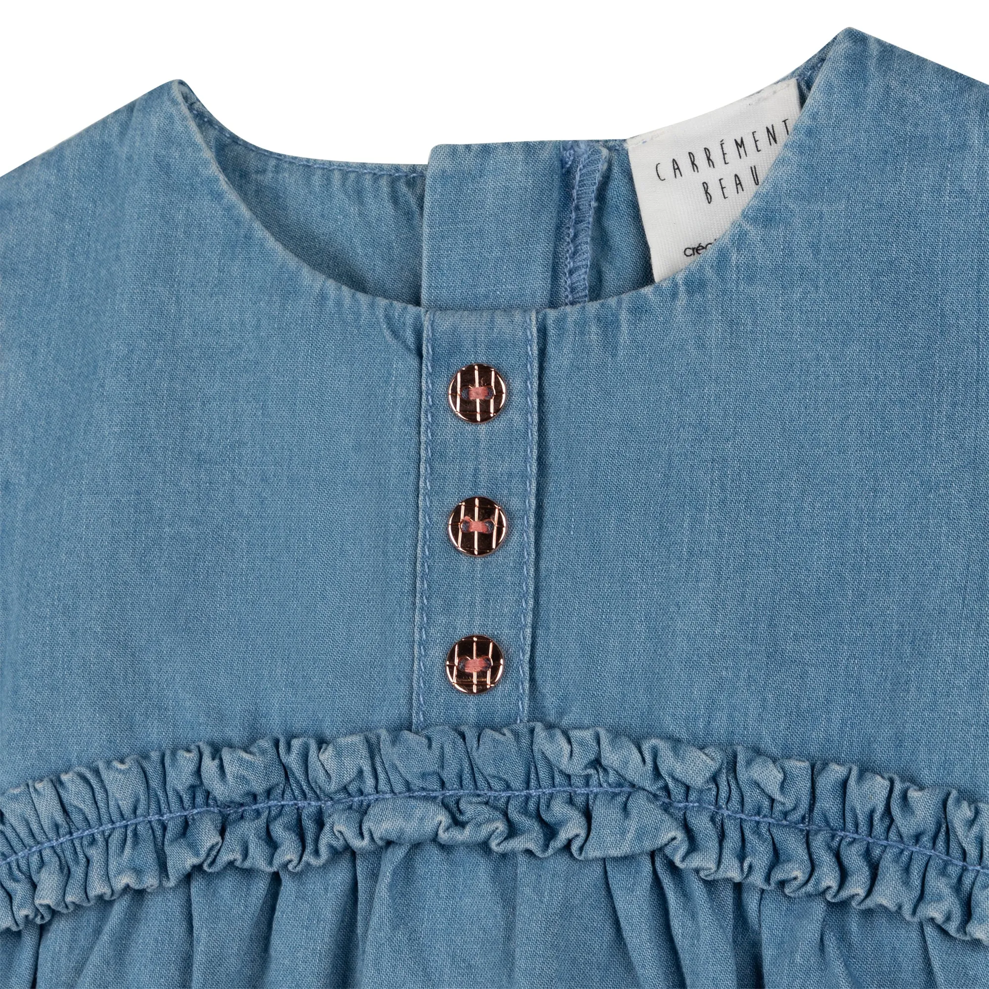 Carrément Beau Dress Spring 1 Infant Denim Blue