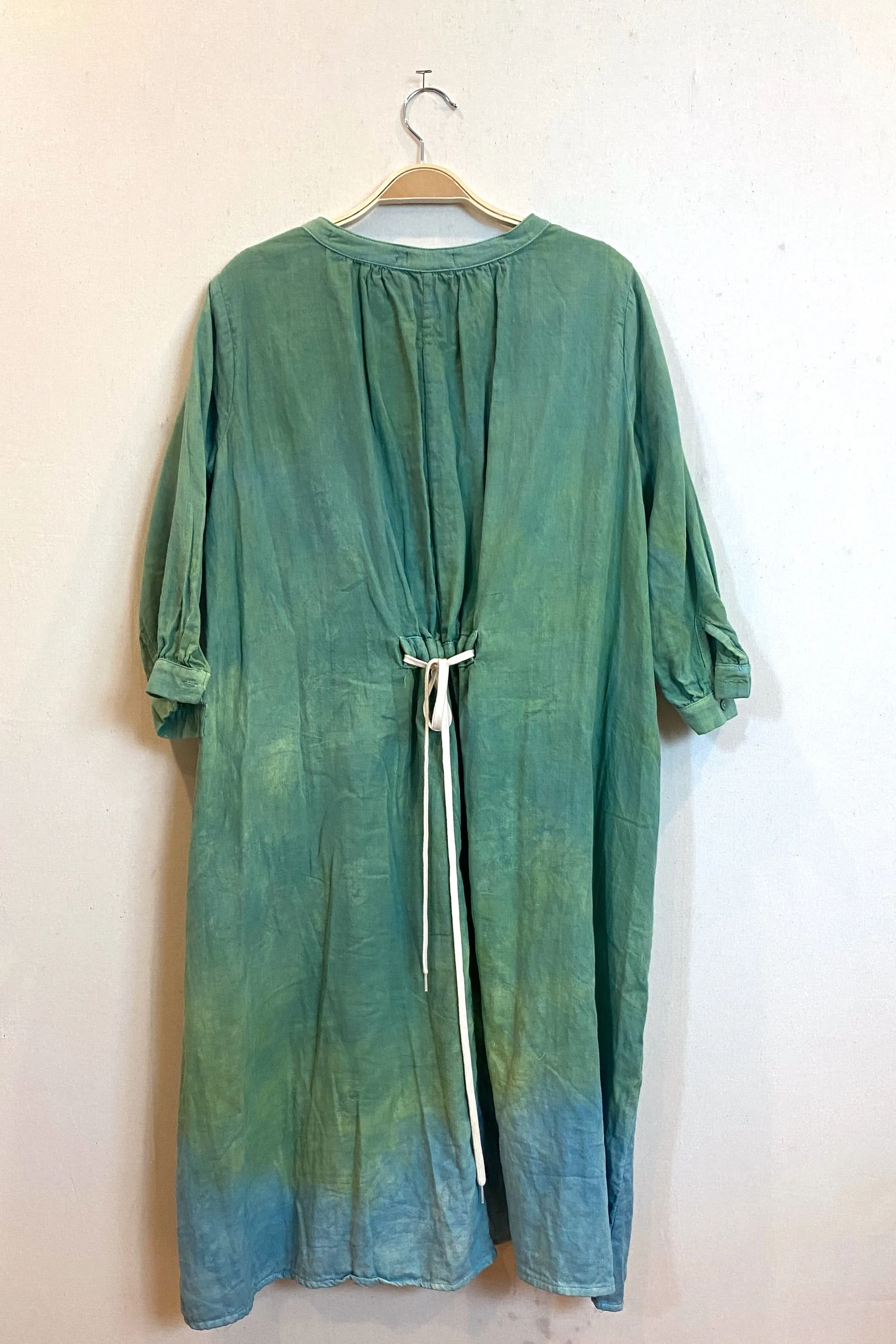 Celeste Dress in Green | Organic Cotton Double Gauze | Ombre