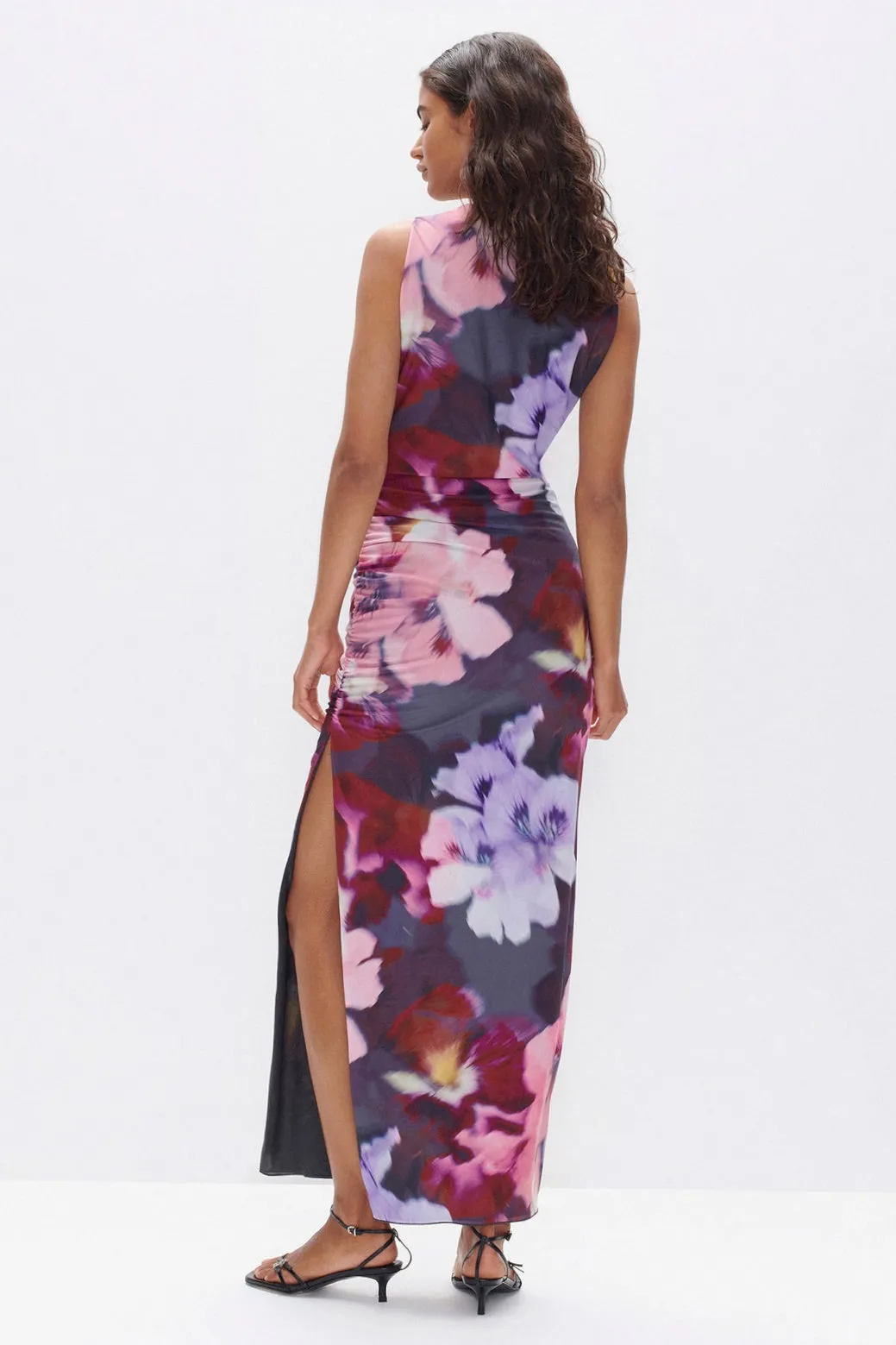 Chameleon Purple Iris Floral Tank Maxi Dress