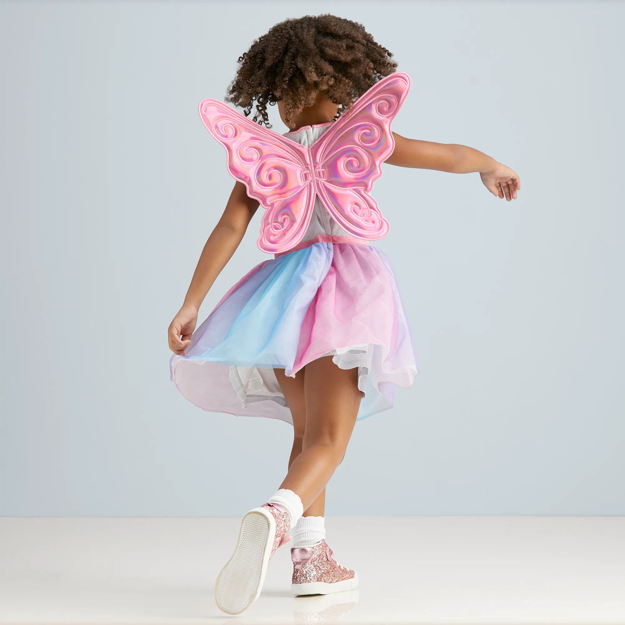 Colorful Butterfly Dress & Wings for Girls