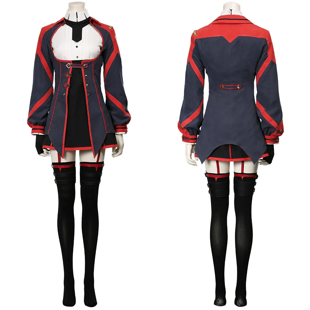 Demon King Academy-Sasha Necron Women Dress Outfit Halloween Carnival Suit Cosplay Costume