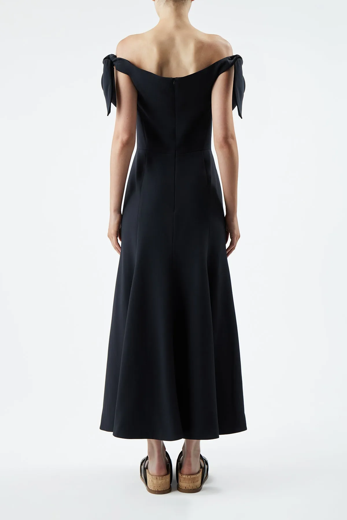 Eda Dress in Black Silk