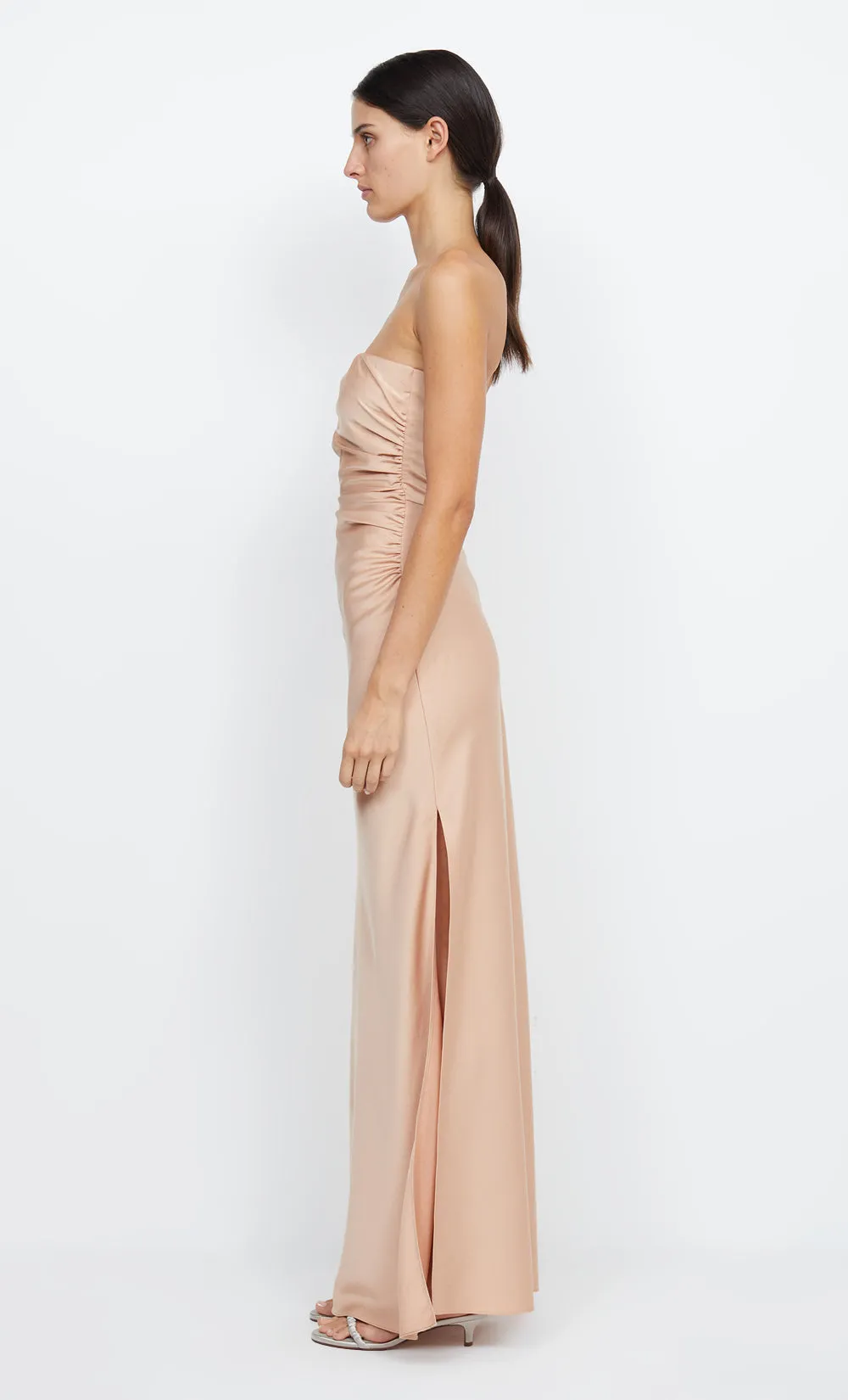 ETERNITY STRAPLESS MAXI DRESS - ROSE GOLD