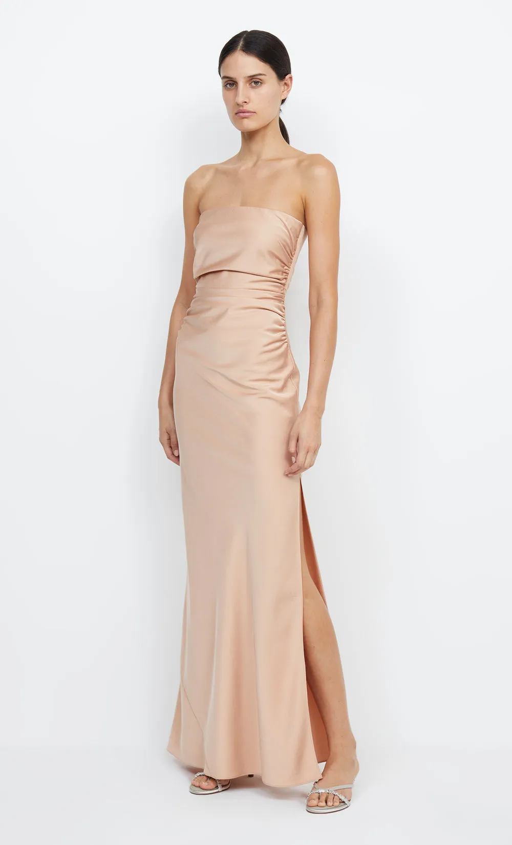 ETERNITY STRAPLESS MAXI DRESS - ROSE GOLD