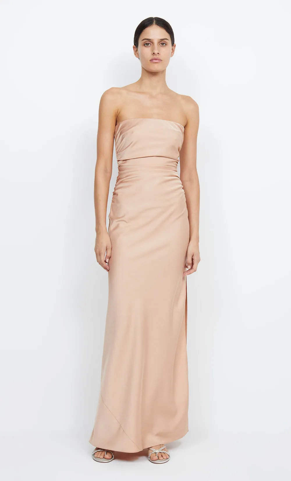 ETERNITY STRAPLESS MAXI DRESS - ROSE GOLD