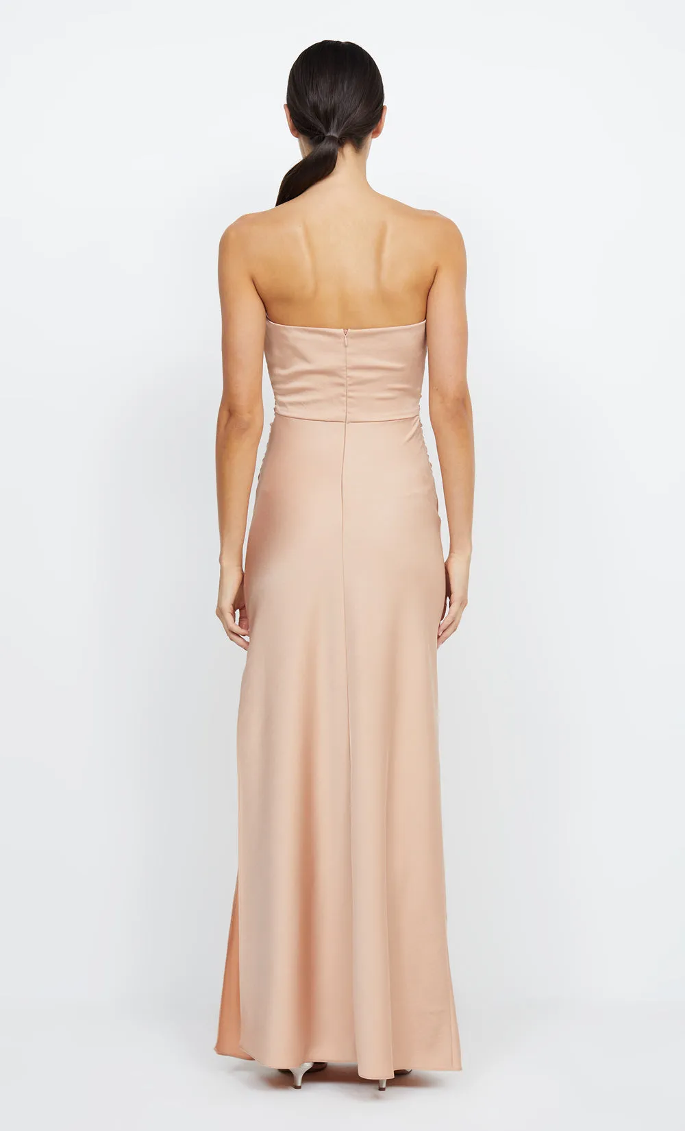 ETERNITY STRAPLESS MAXI DRESS - ROSE GOLD