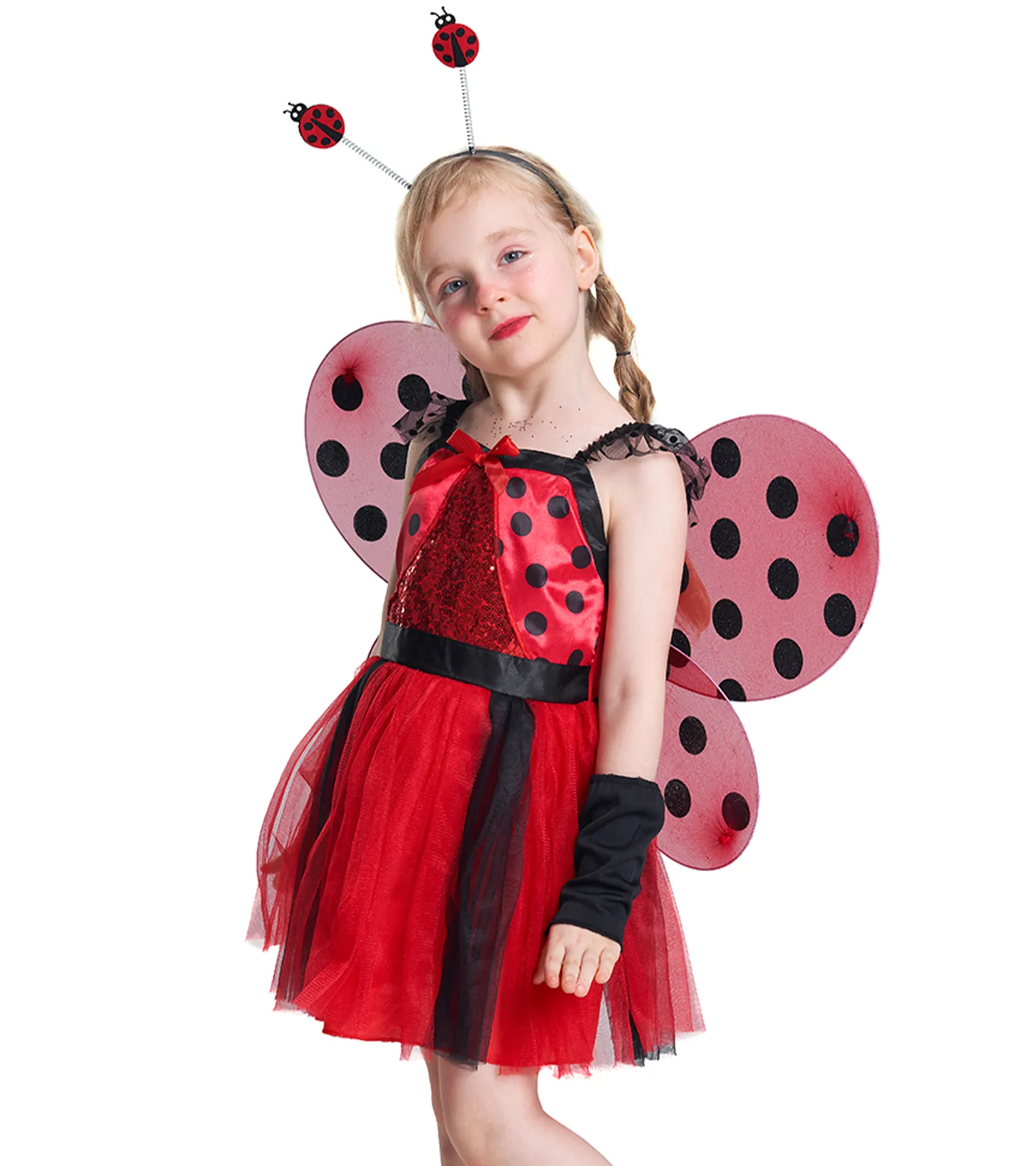 Girls Ladybug Costume Set