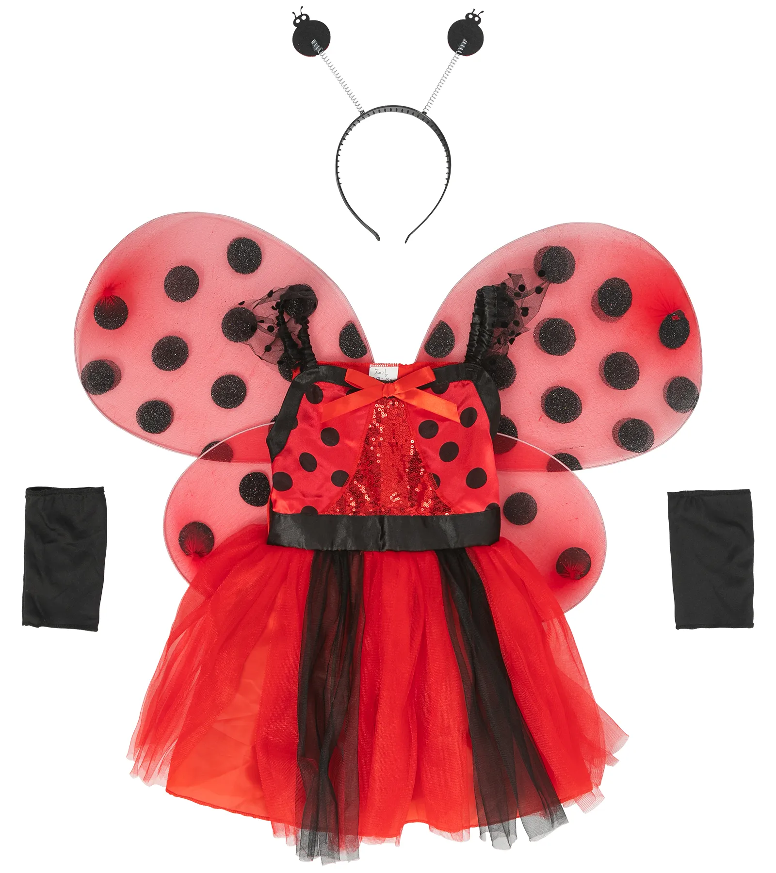 Girls Ladybug Costume Set