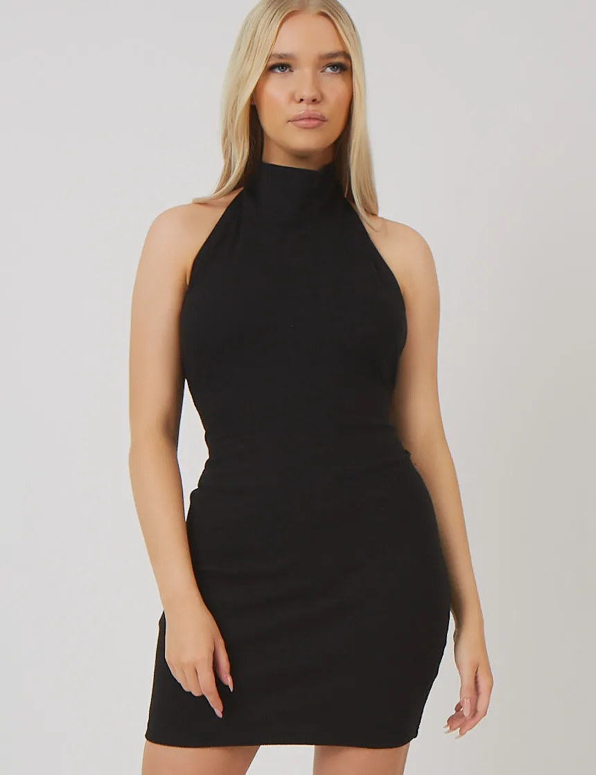 High Neck Backless Dress