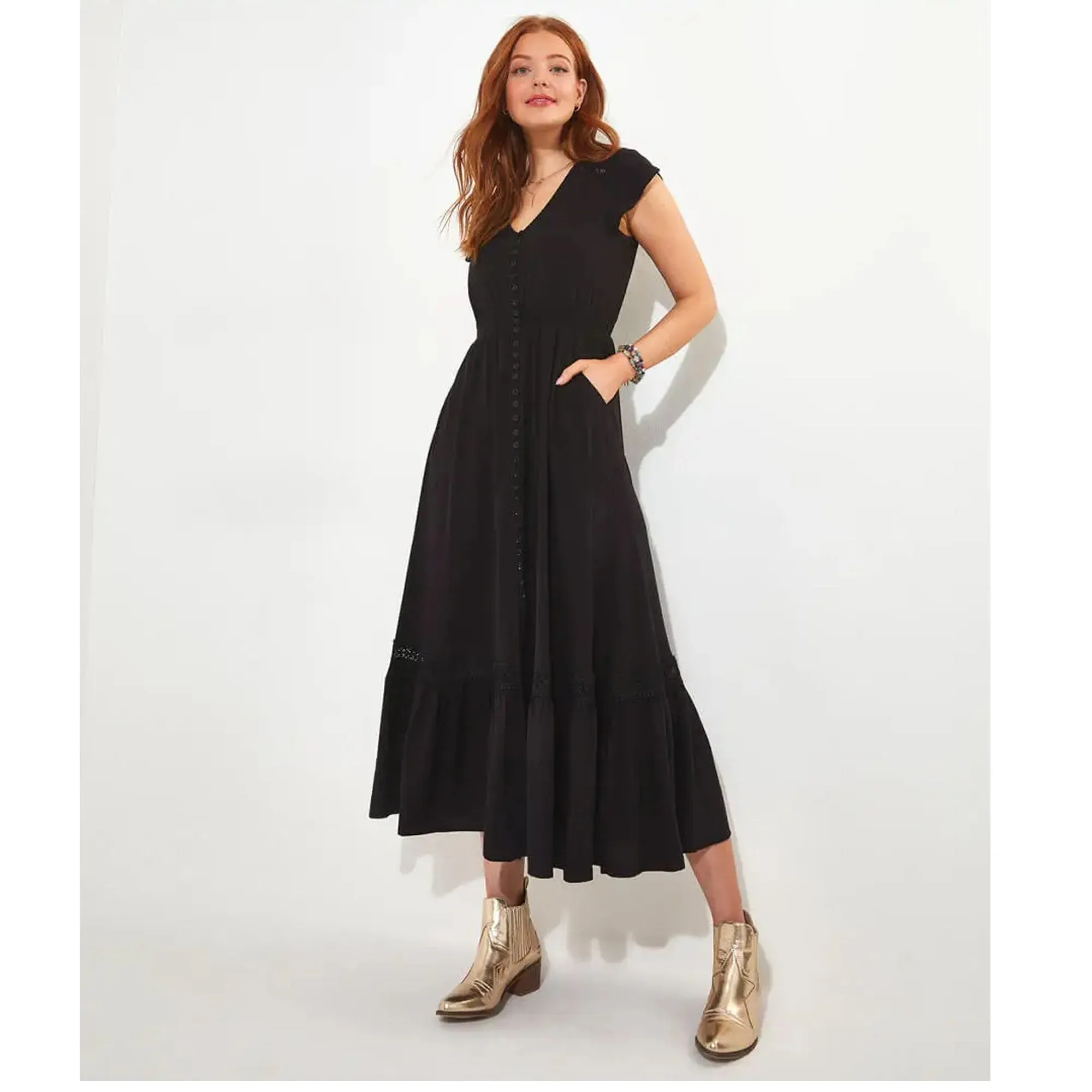 Joe Browns 14 Black The Ultimate Boho Maxi Dress