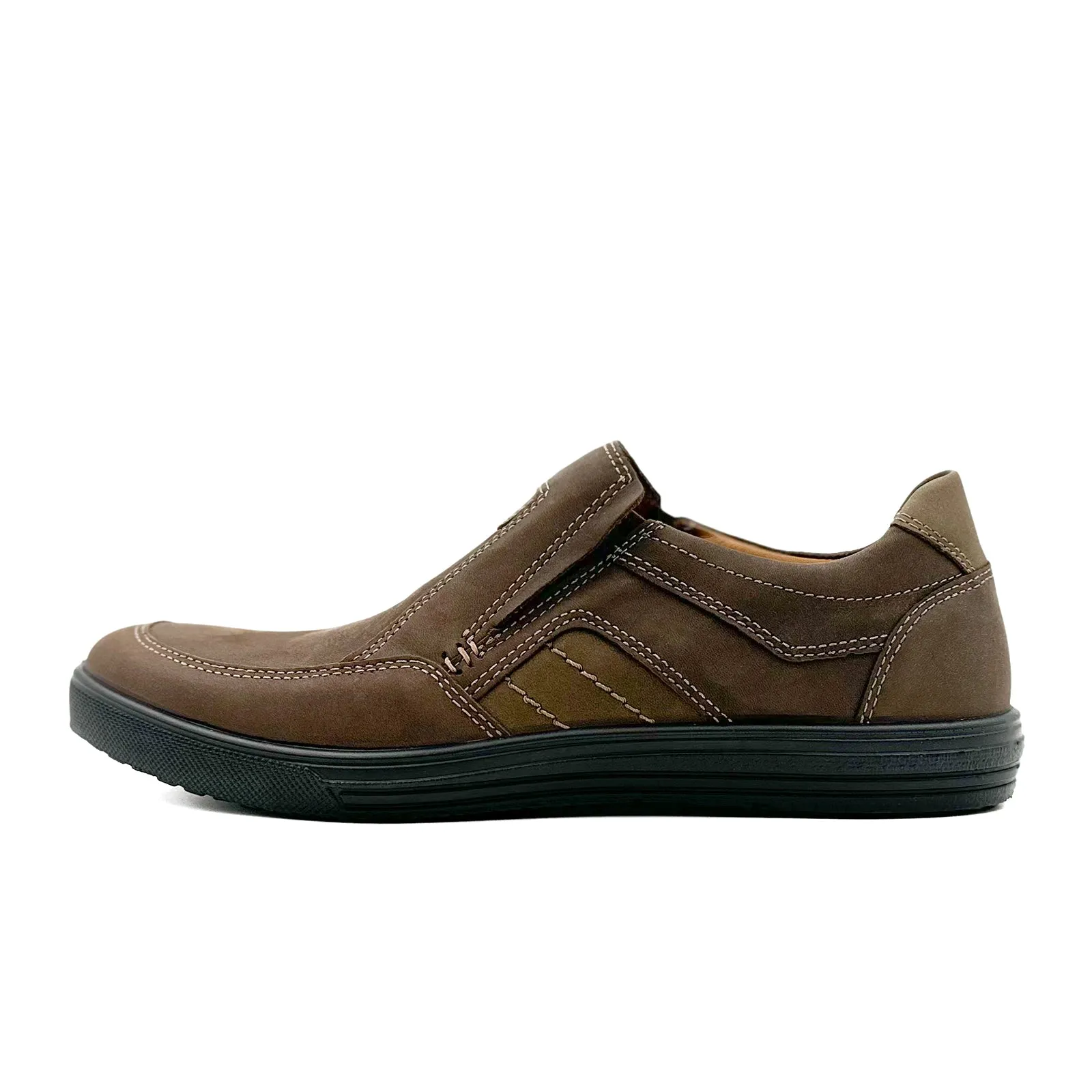 Jomos Ariva Slip On (Men) - Chocolate/Asphalt