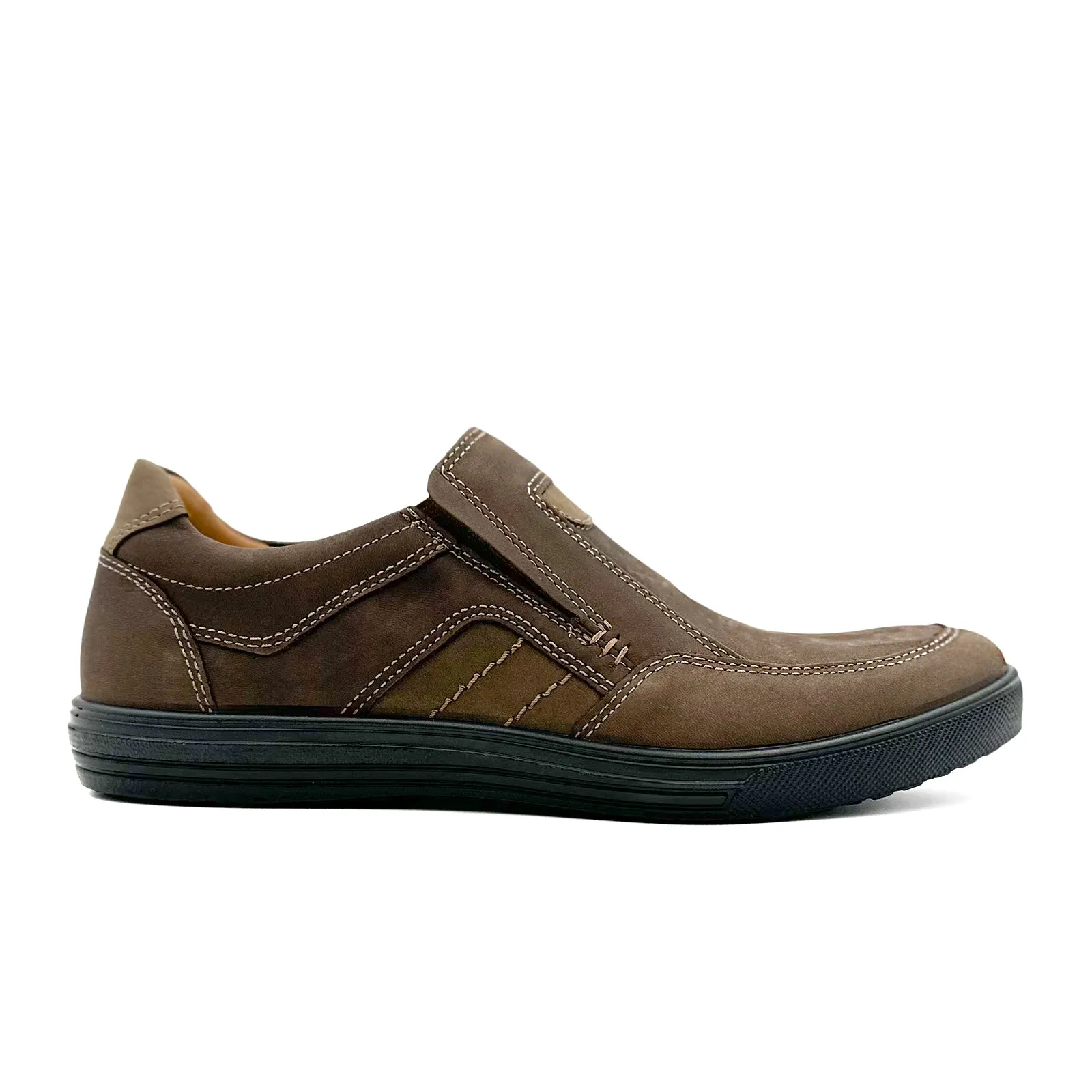 Jomos Ariva Slip On (Men) - Chocolate/Asphalt