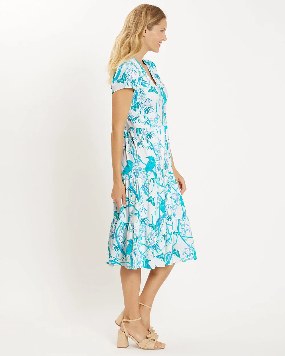 Jude Connally Libby Dress - Birds And Butterflies White