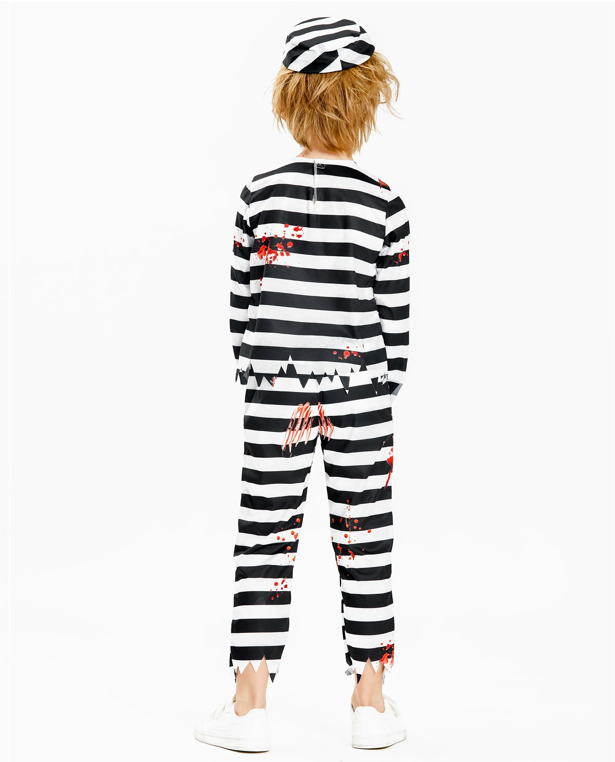 Kids Zombie Prisoner Costume Boys Bloody Outfit