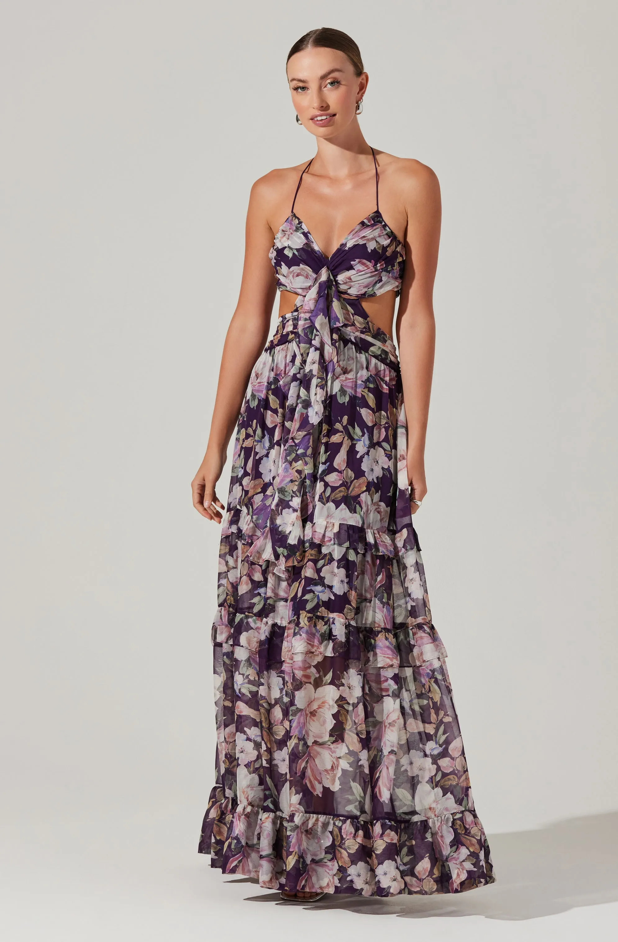 Kitsune Floral Maxi Dress