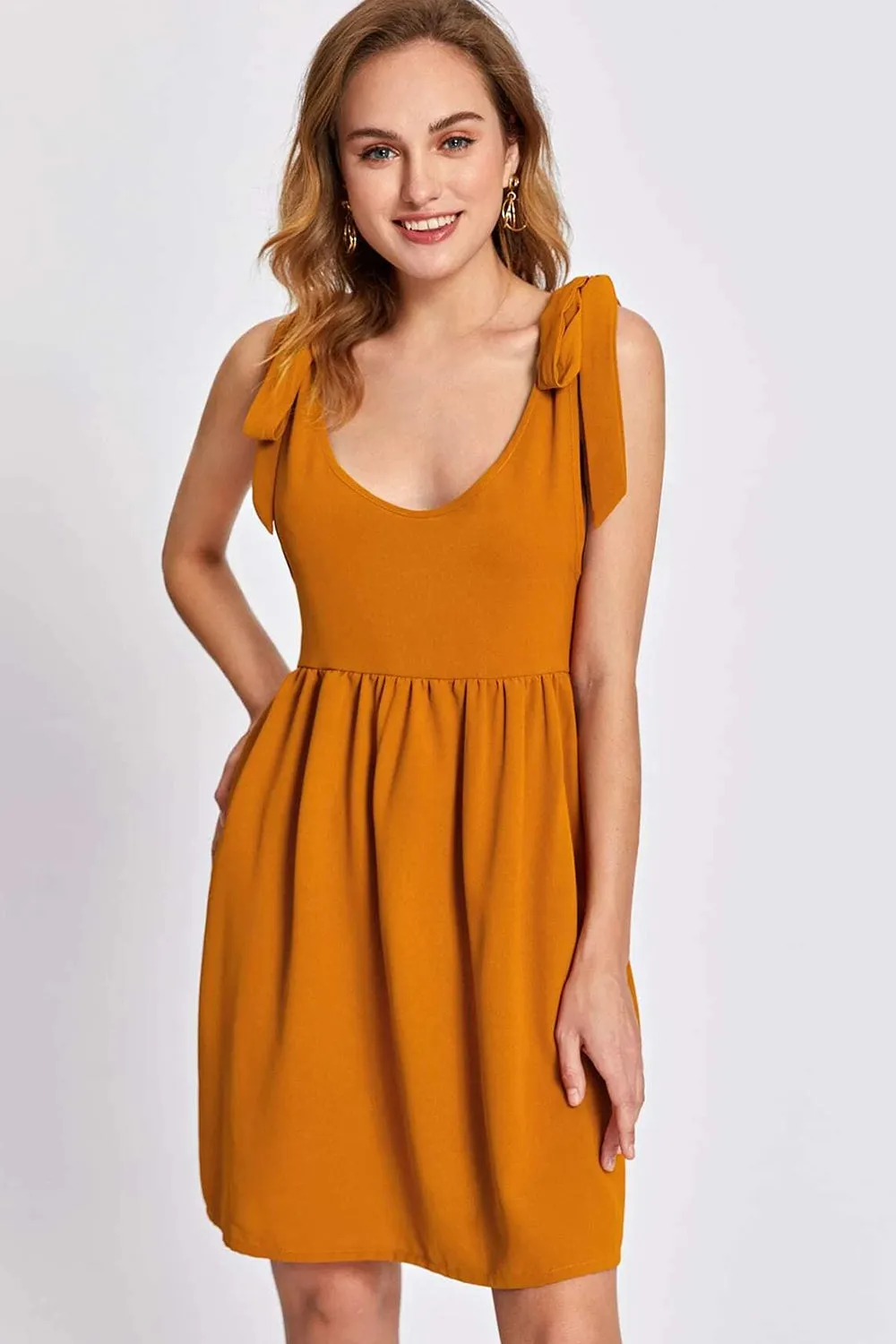 Knotted Shoulder Dress