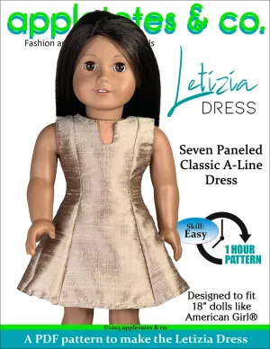 Letizia Dress 18 Inch Doll Sewing Pattern