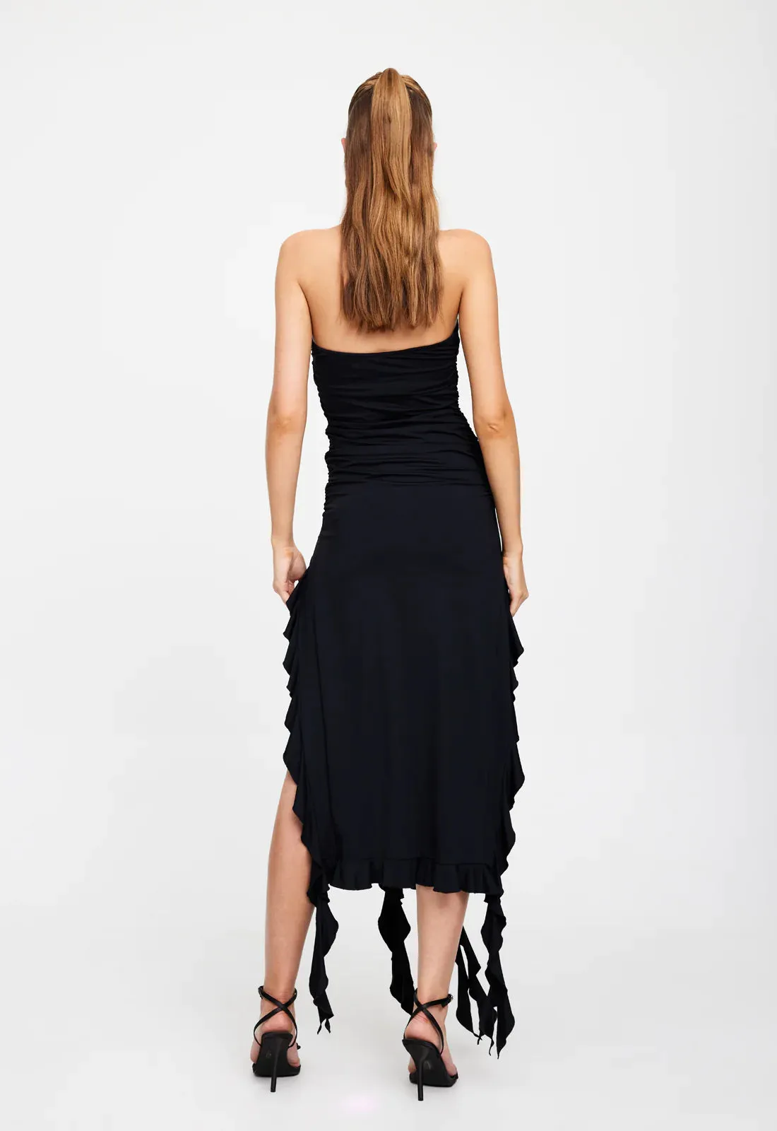 Lisa Strapless Ruffle Dress