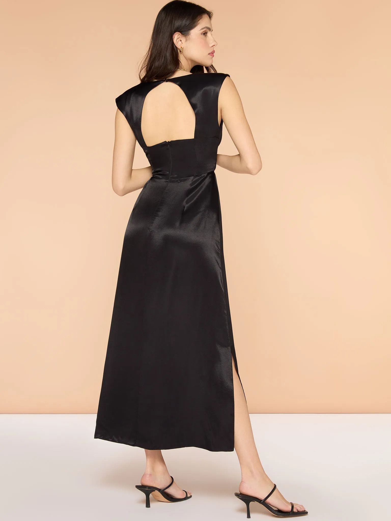 Marin Twist Front Dress in Black