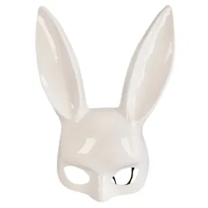 Masquerade Sexy Playboy Bunny Rabbit Ears Mask - Gloss White