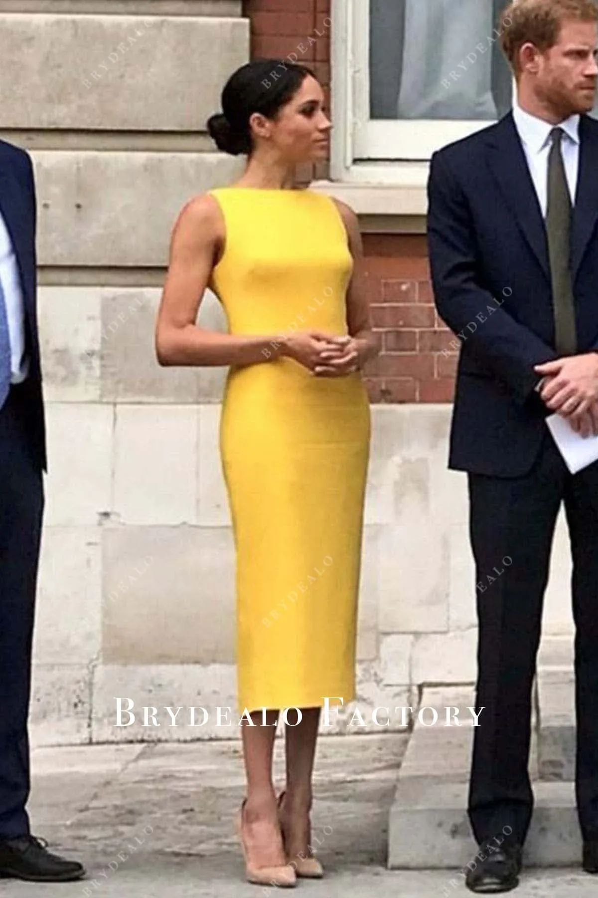 Meghan Markle Yellow Dress Commonwealth Youth Challenge Reception 2018