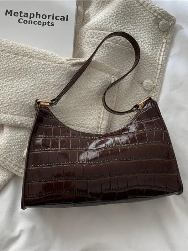 New fashion embossed hand bag temperament stone pattern shoulder bag