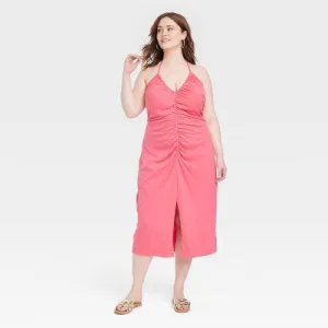 New - Women's Knit Bodycon Dress - Universal Thread Pink XXL