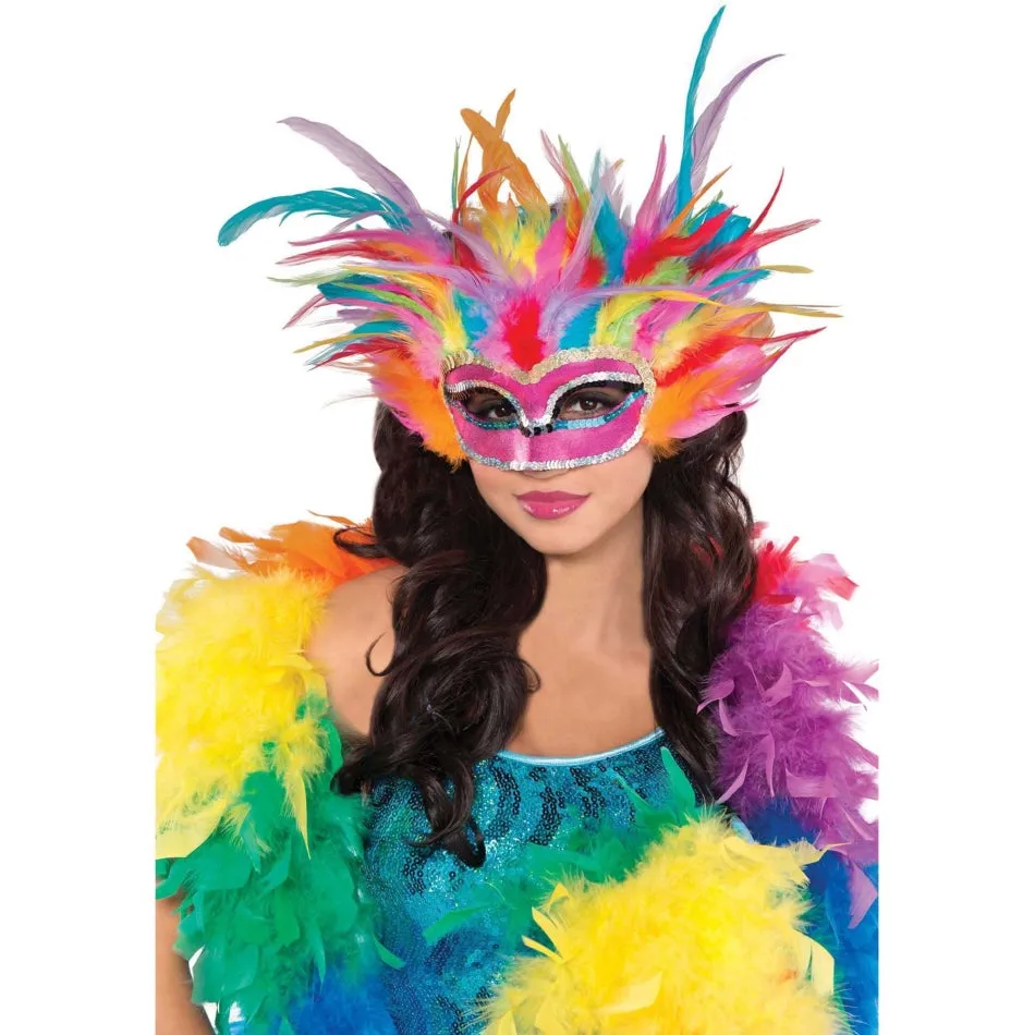 Rainbow Feather Mask