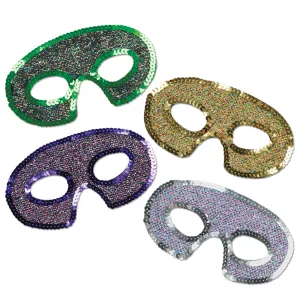 Sequin-Lame Half Masks Assorted Designs Each