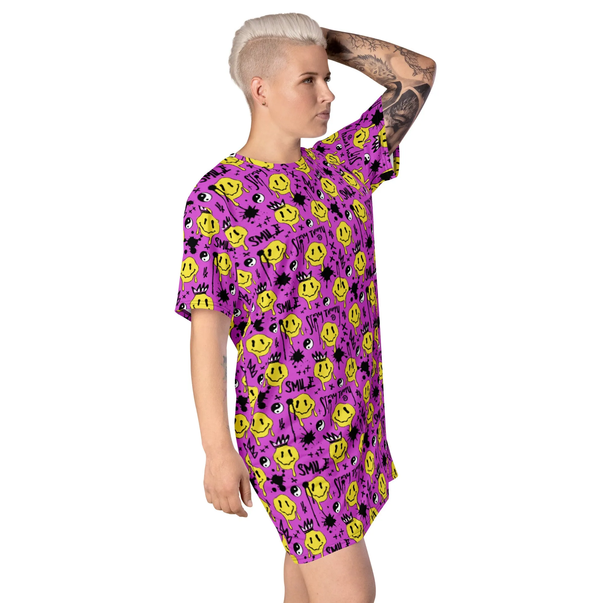 Smile Splatter T-shirt dress