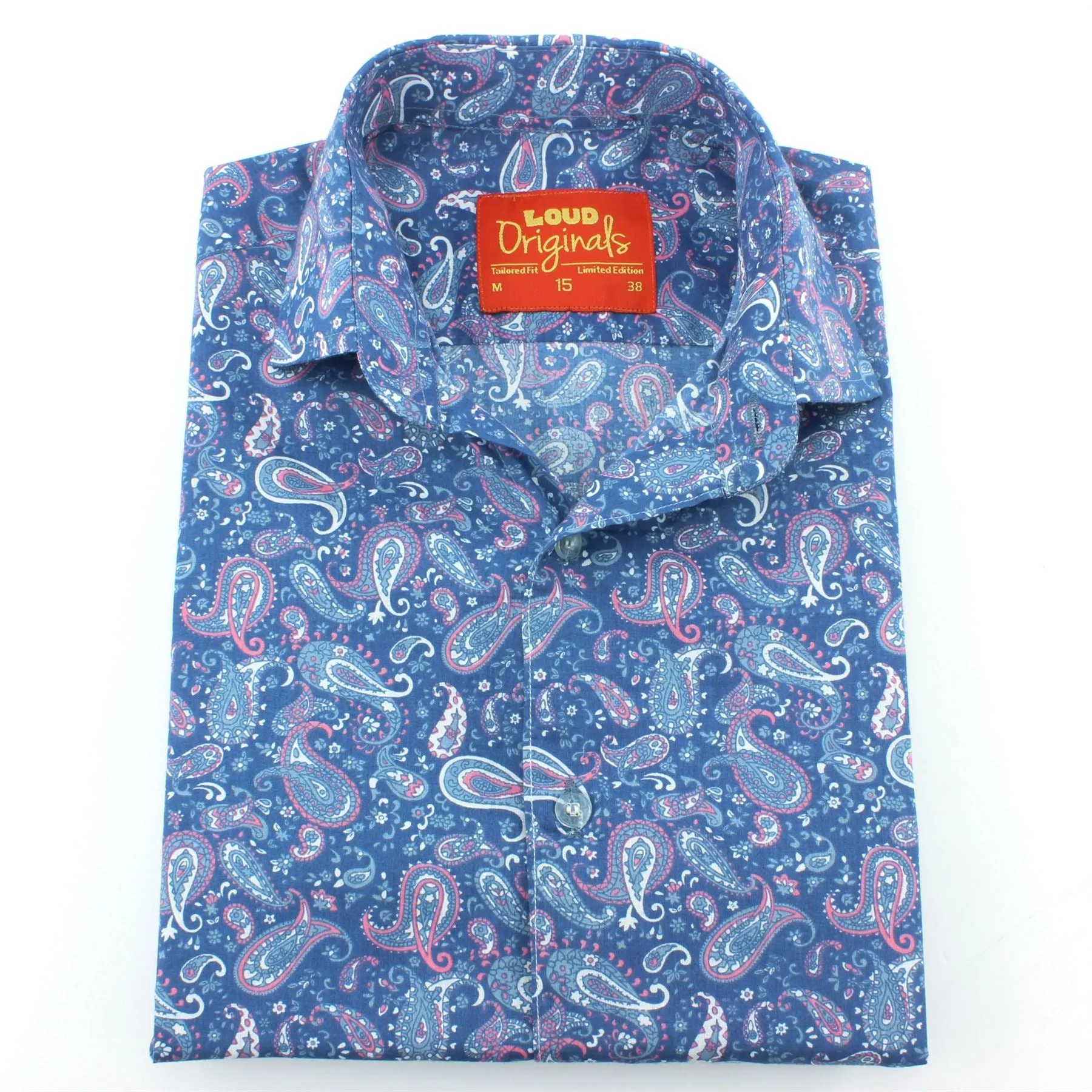 Tailored Fit Short Sleeve Shirt - Fish Tail Paisley