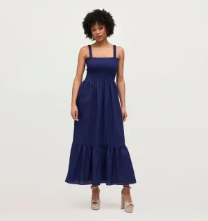 The Anjuli Nap Dress - Navy Cotton