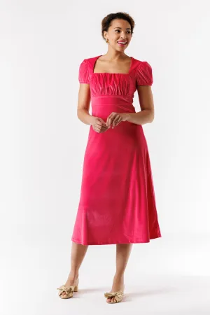 The Felicity Dress - Raspberry Velvet