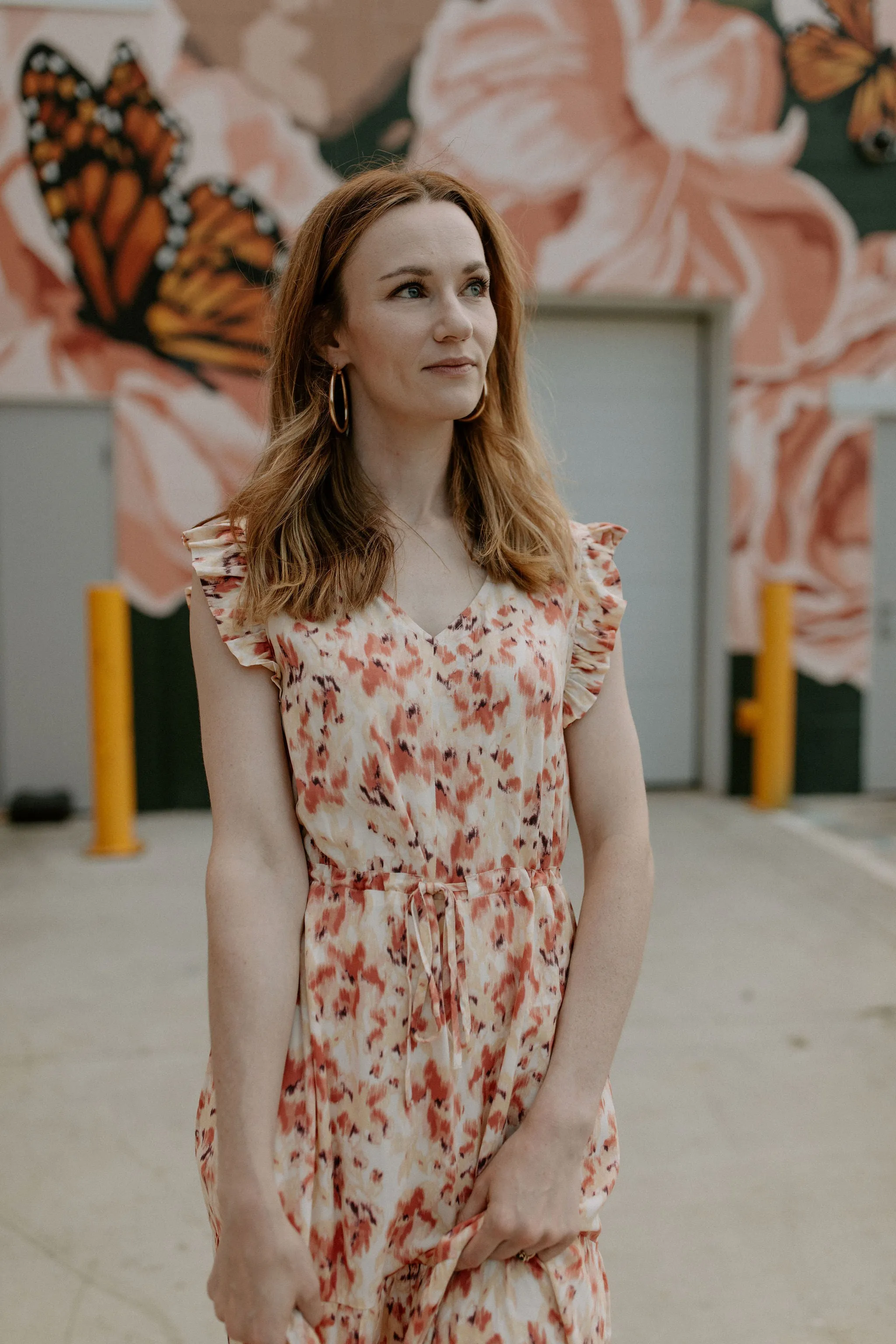 The Joella Frill Dress - Floral Mix - PLUS