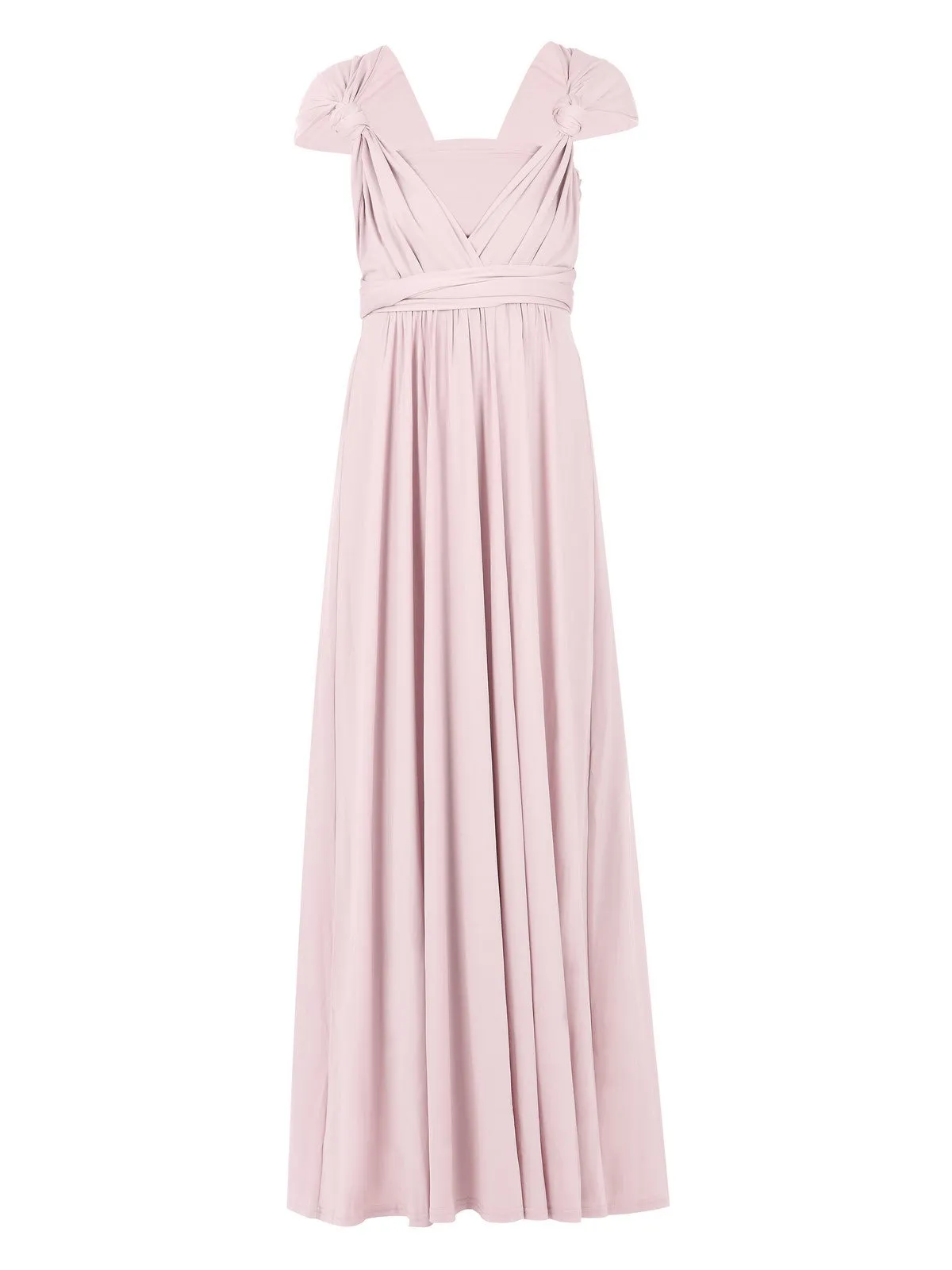 Twist & Tie Multiway Bridesmaid Maxi Dress with Bandeau, Dusty Pink