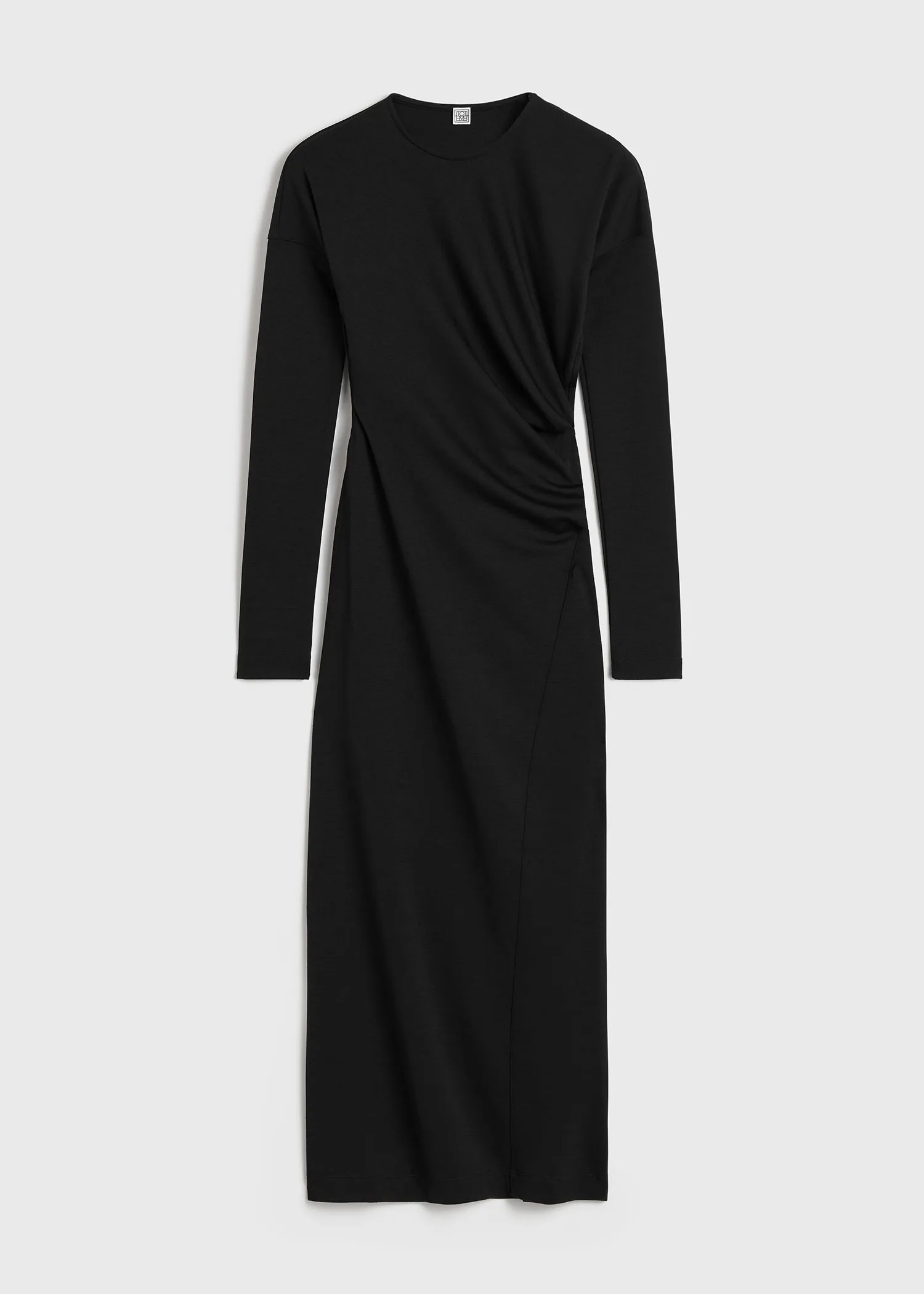 Twisted jersey dress black